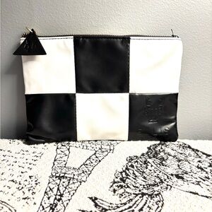 Ellis Brooklyn Black White Cosmetics Pouch